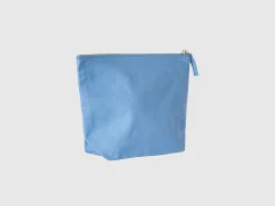 Light blue clutch in pure cotton