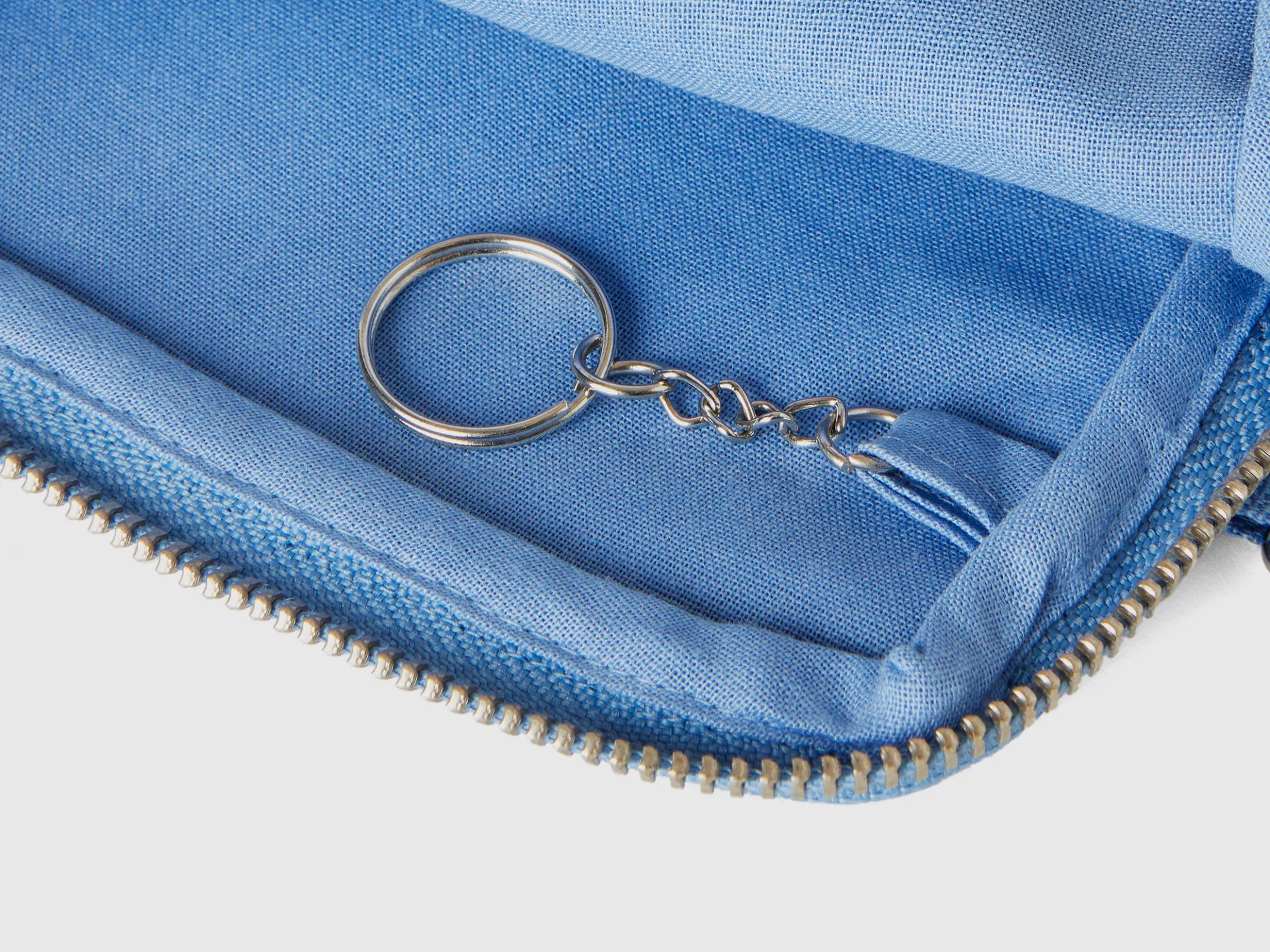 Light blue keychain and coin purse