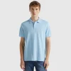 Light blue regular fit polo