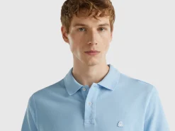 Light blue regular fit polo