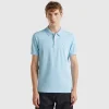 Light blue slim fit polo