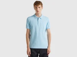 Light blue slim fit polo