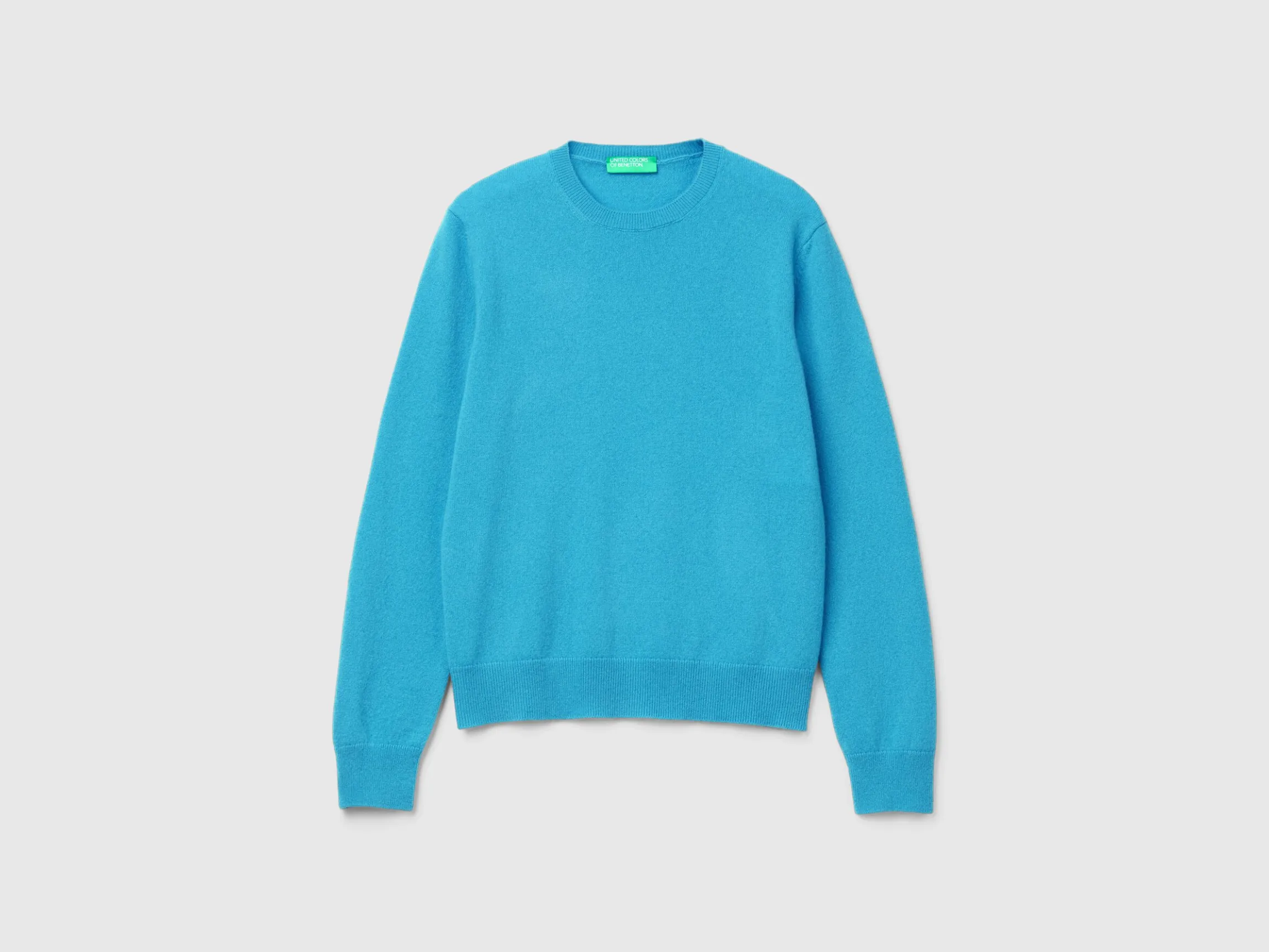 Light blue sweater in pure cashmere
