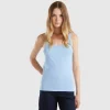 Light blue tank top in pure cotton