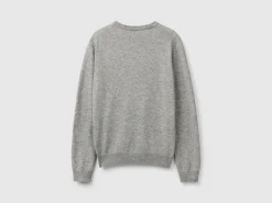 Light gray cardigan in cashmere and wool blend