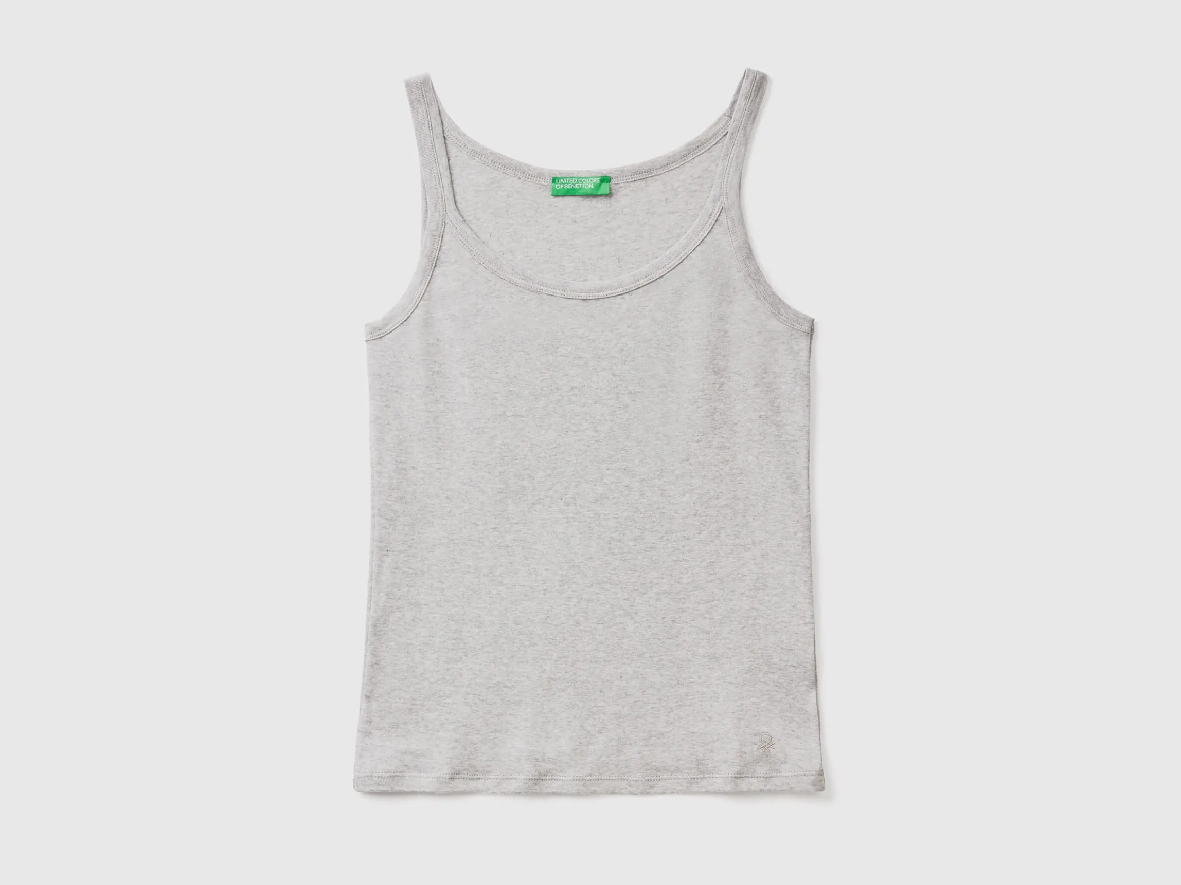 Light gray pure cotton tank top