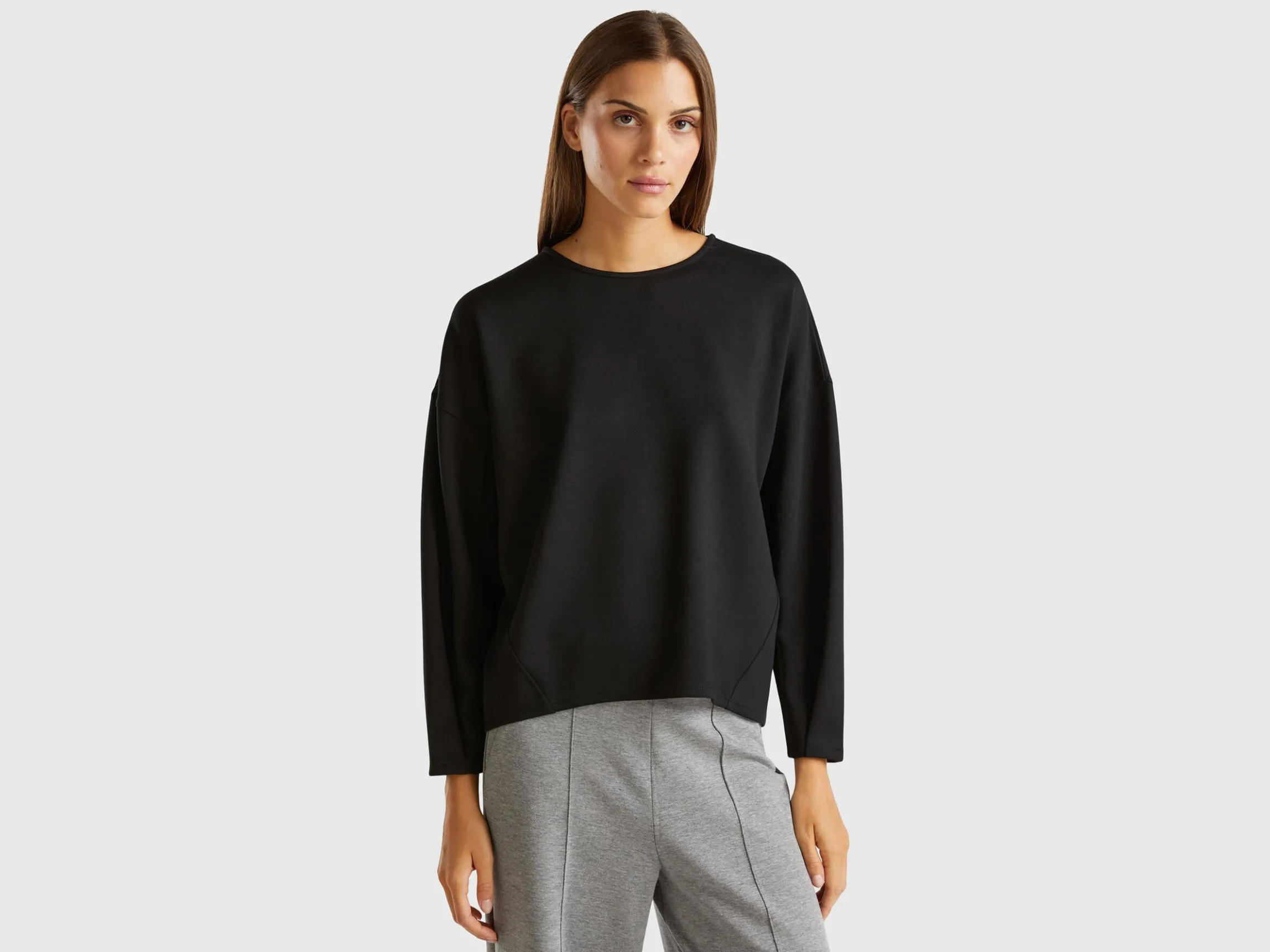 Lightweight sweatshirt in cotton and Modal® blend