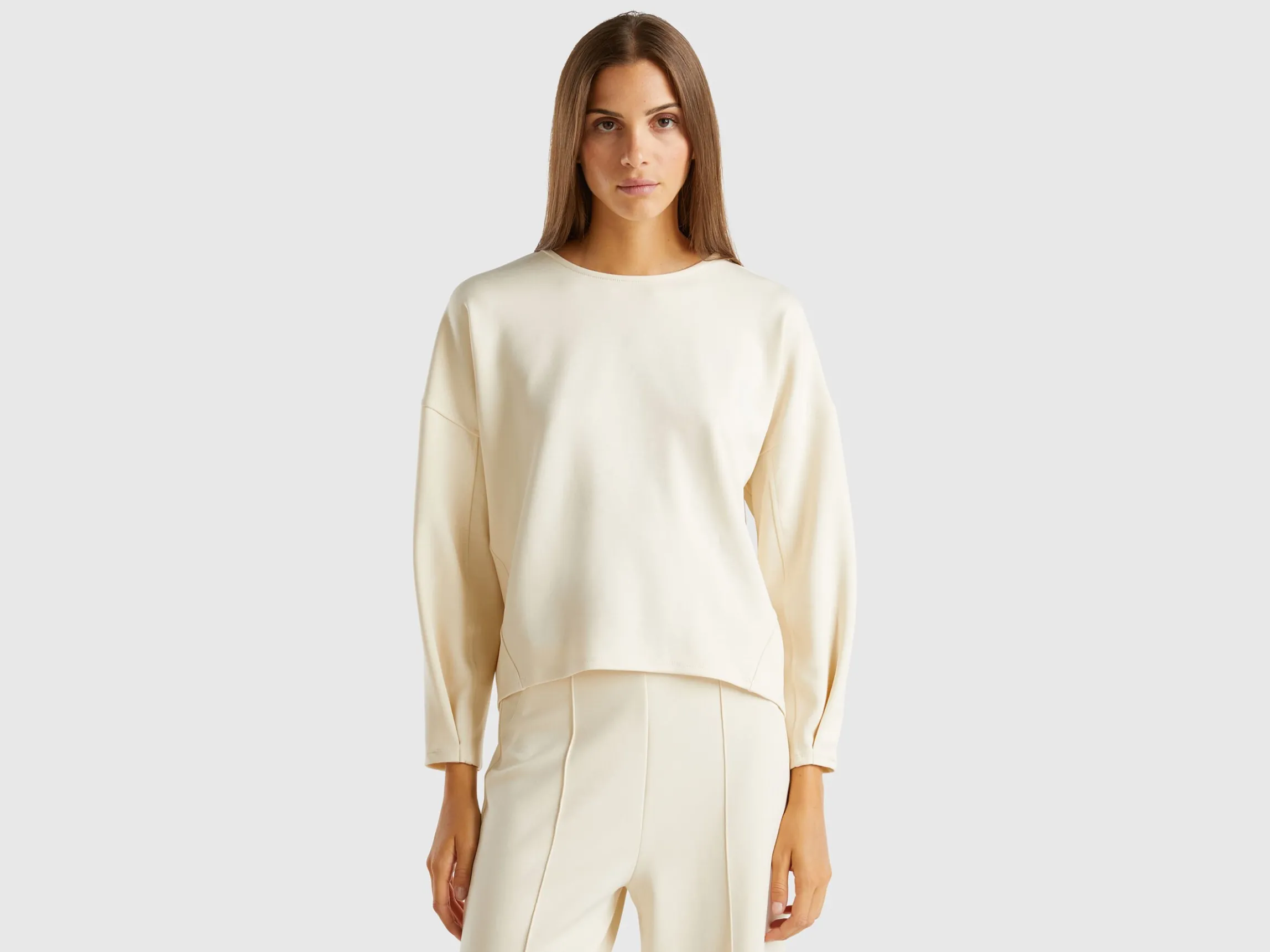 Lightweight sweatshirt in cotton and Modal® blend