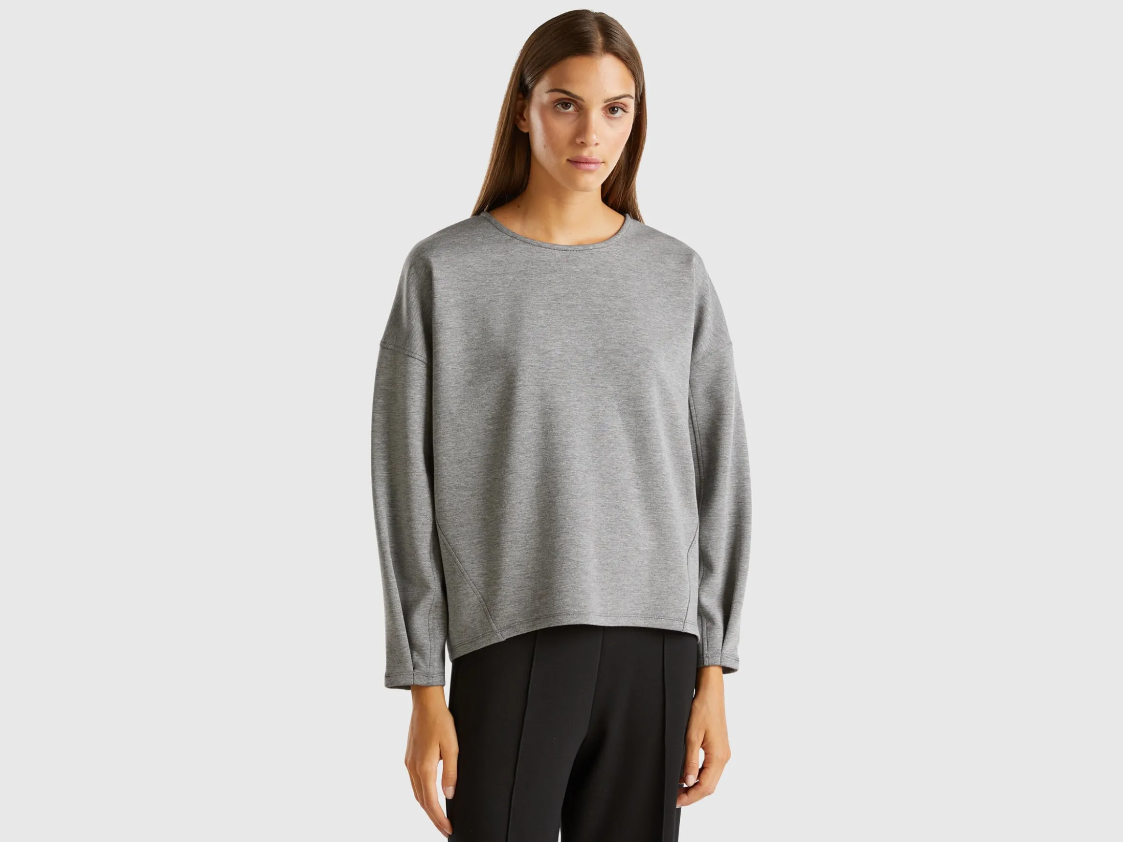 Lightweight sweatshirt in cotton and Modal® blend
