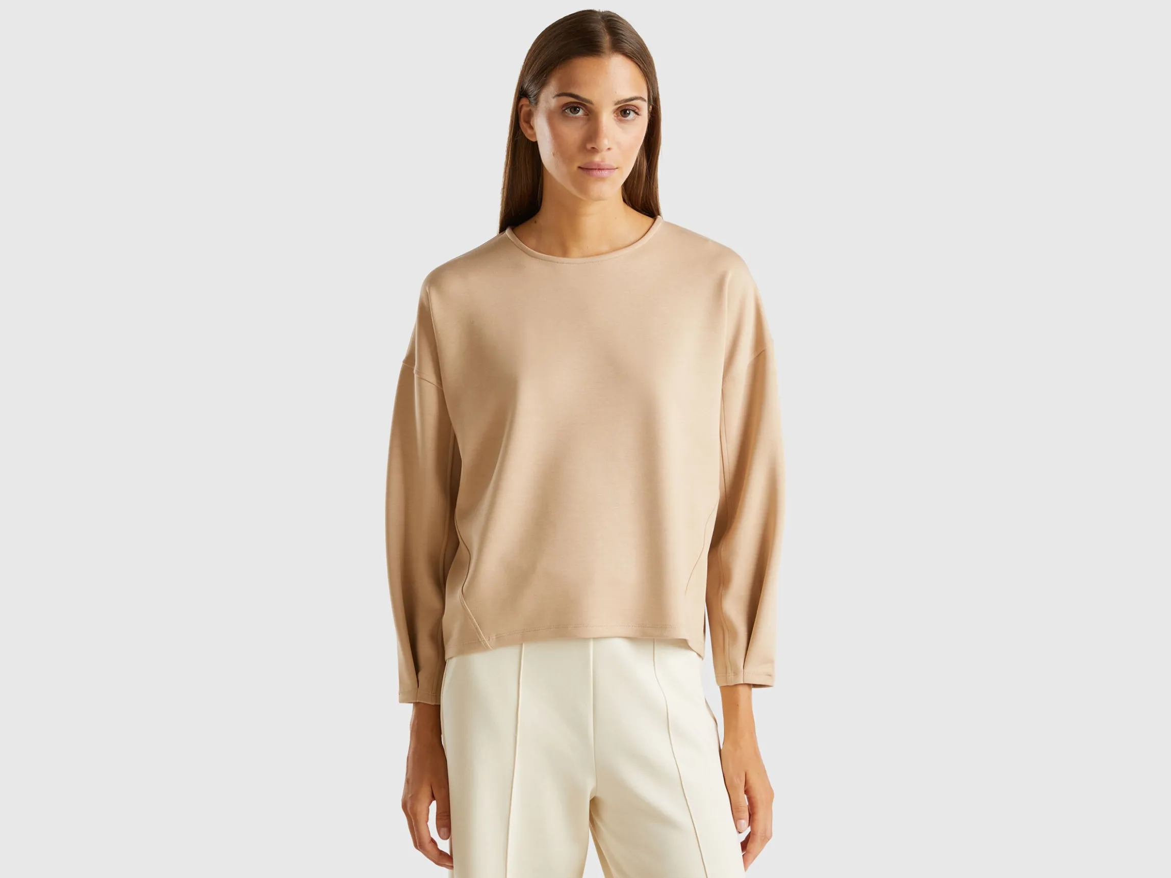 Lightweight sweatshirt in cotton and Modal® blend