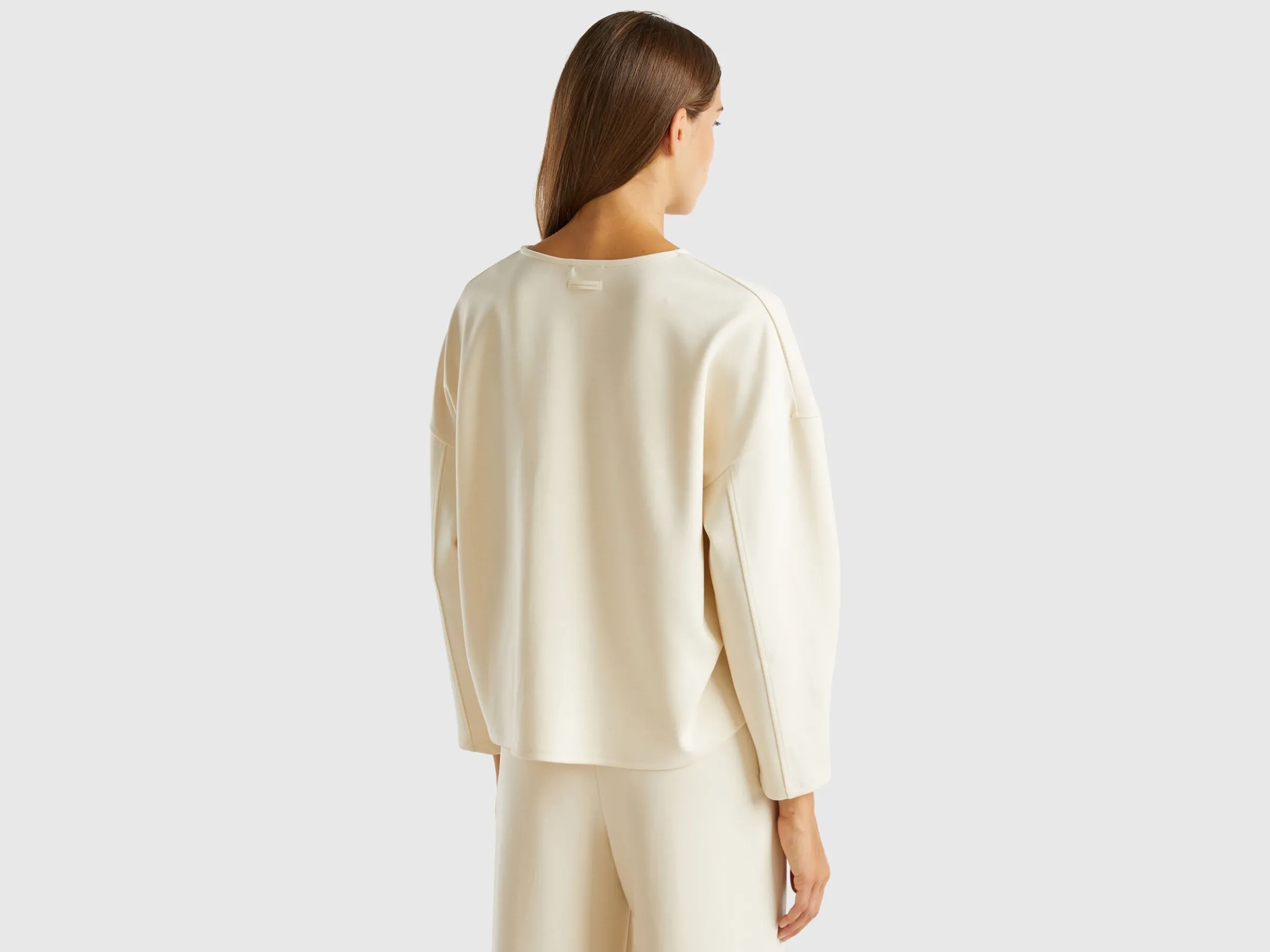 Lightweight sweatshirt in cotton and Modal® blend