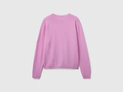 Lilac cardigan in pure Merino wool