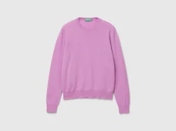 Lilac sweater in pure cashmere