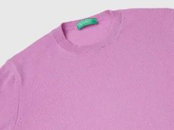Lilac sweater in pure cashmere