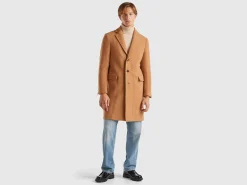 Lined coat in wool blend