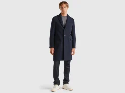 Lined coat in wool blend