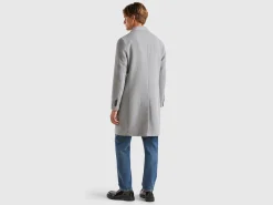 Lined coat in wool blend