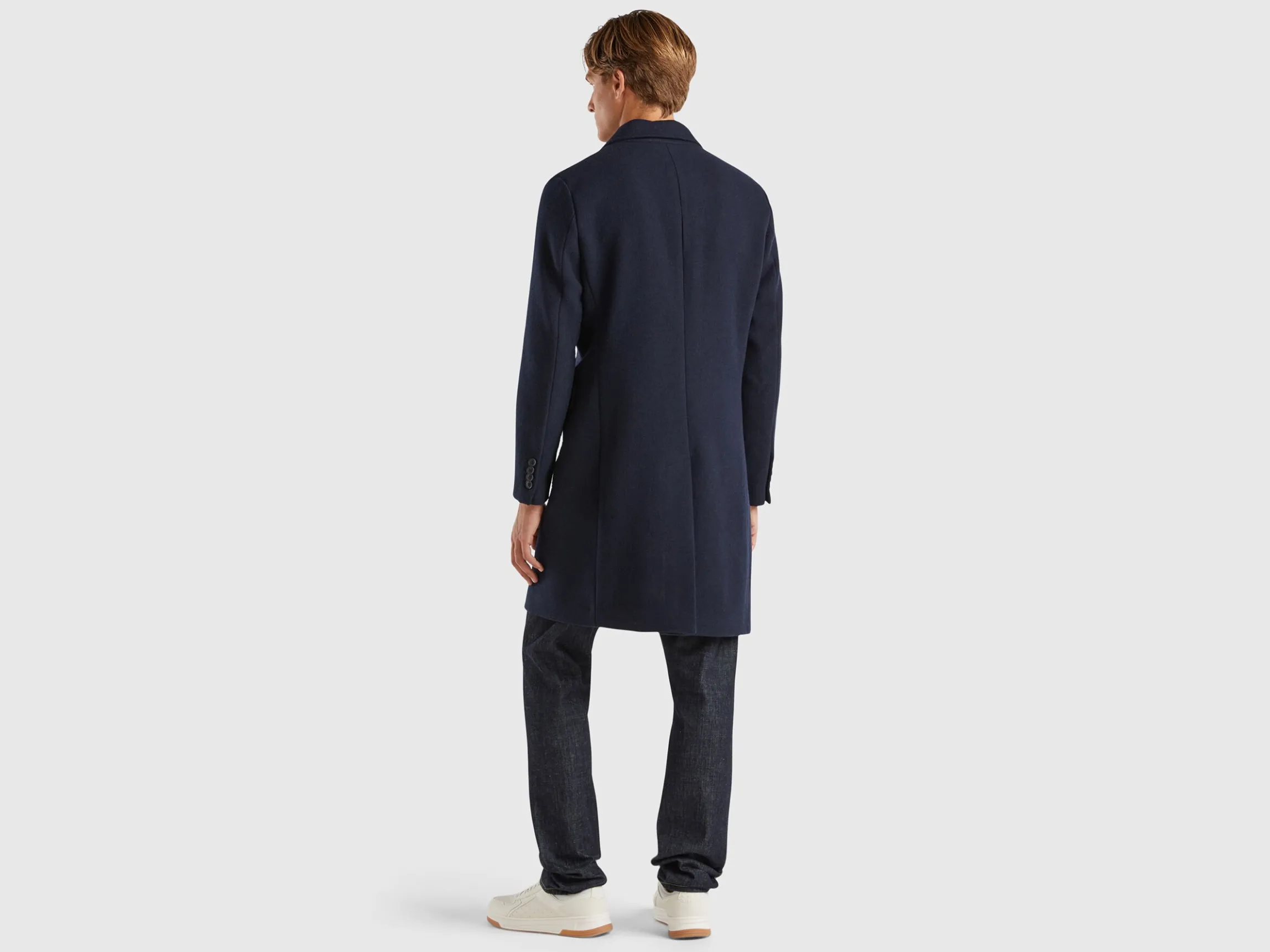 Lined coat in wool blend