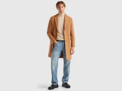 Lined coat in wool blend