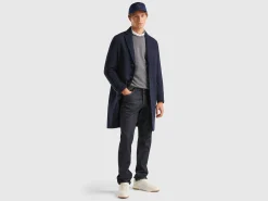 Lined coat in wool blend
