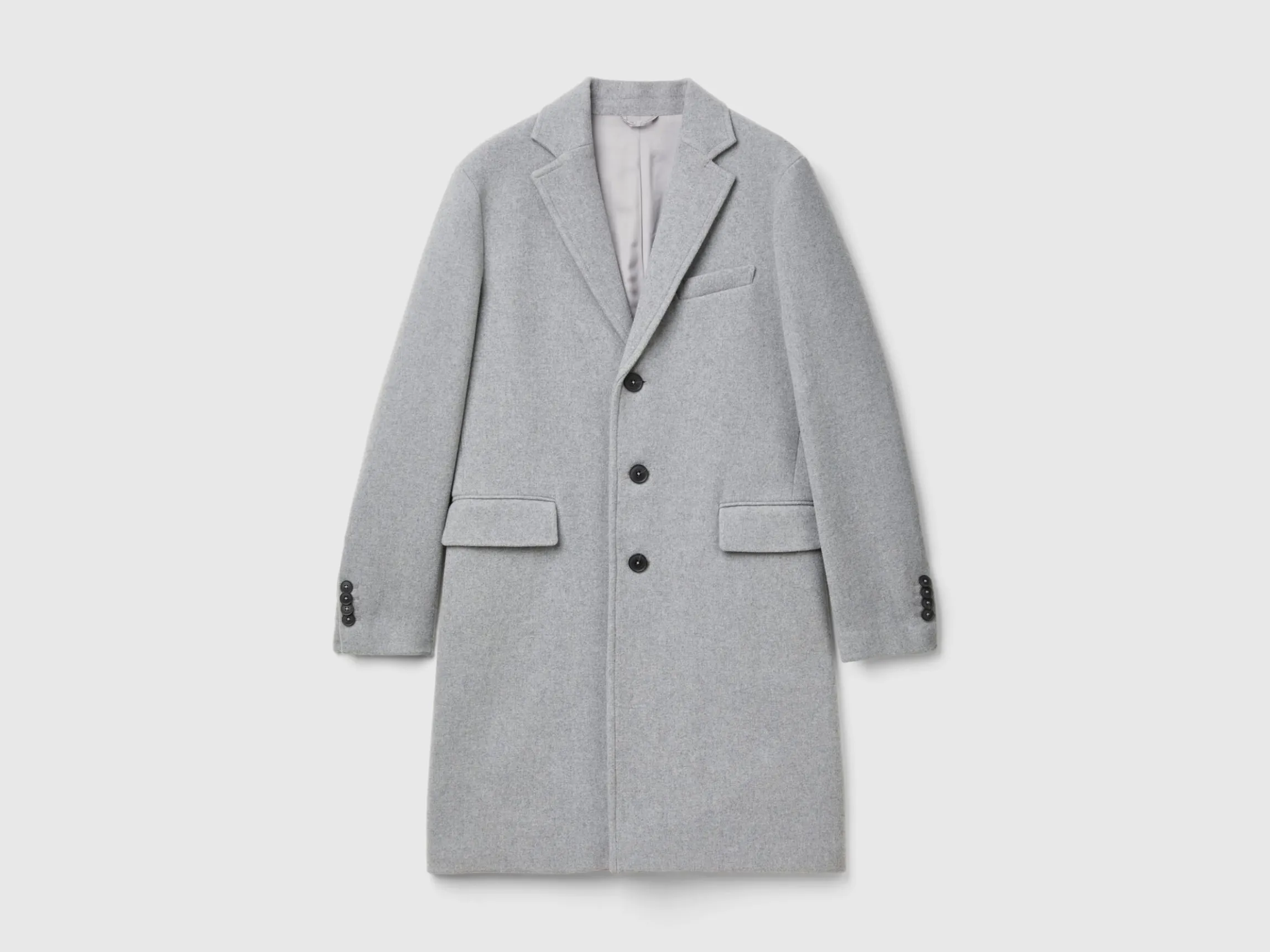 Lined coat in wool blend