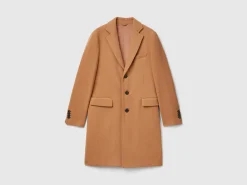 Lined coat in wool blend