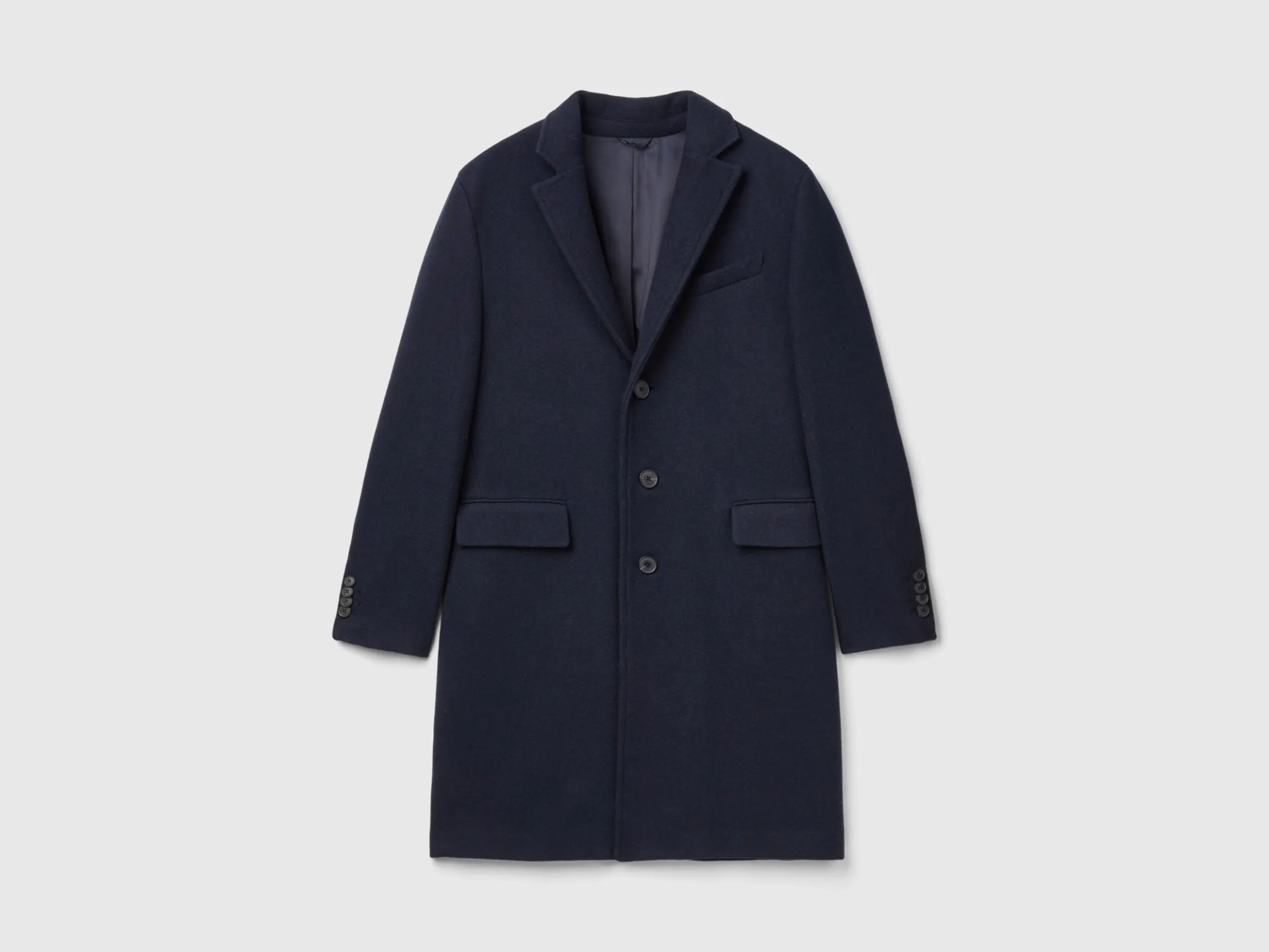 Lined coat in wool blend