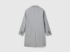 Lined coat in wool blend
