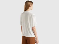 Linen blend cardigan-style t-shirt