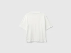 Linen blend cardigan-style t-shirt