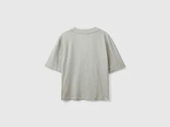 Linen blend cardigan-style t-shirt