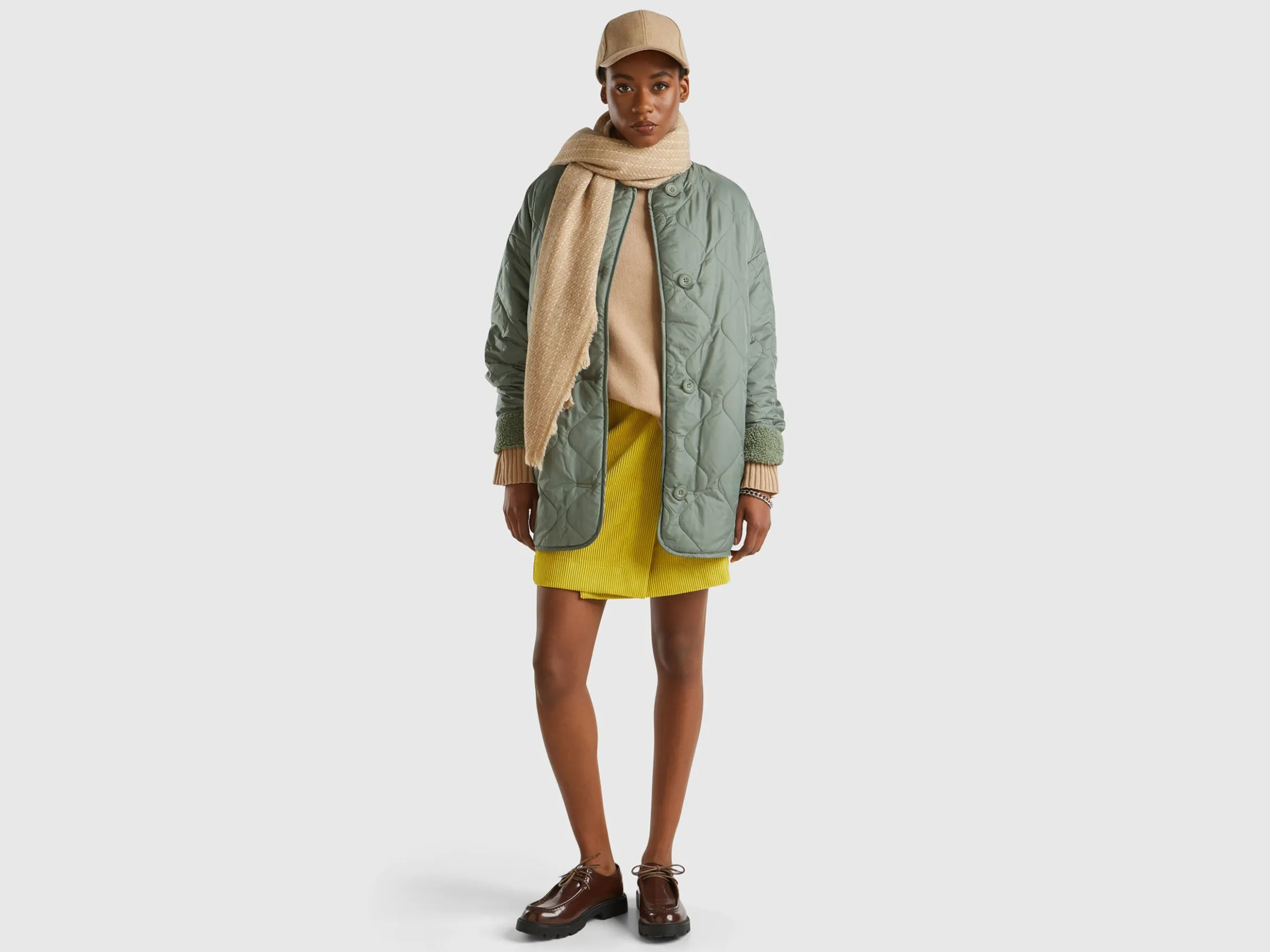 Long bomber jacket in nylon