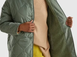 Long bomber jacket in nylon