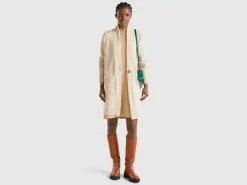 Long cardigan in pure Shetland wool