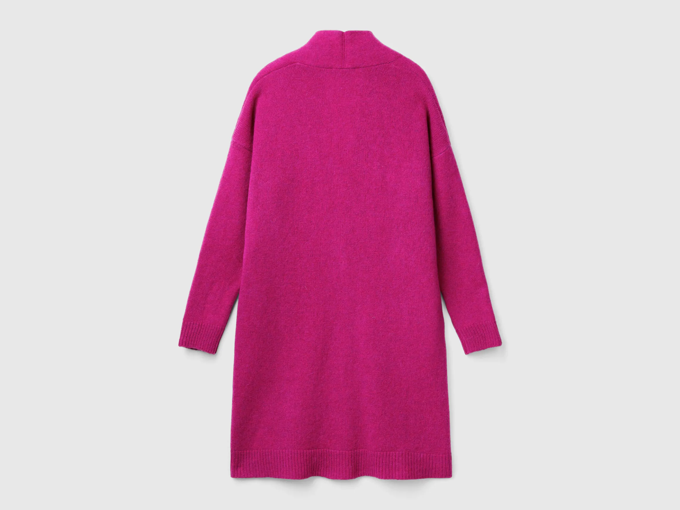 Long cardigan in pure Shetland wool
