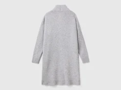 Long cardigan in pure Shetland wool