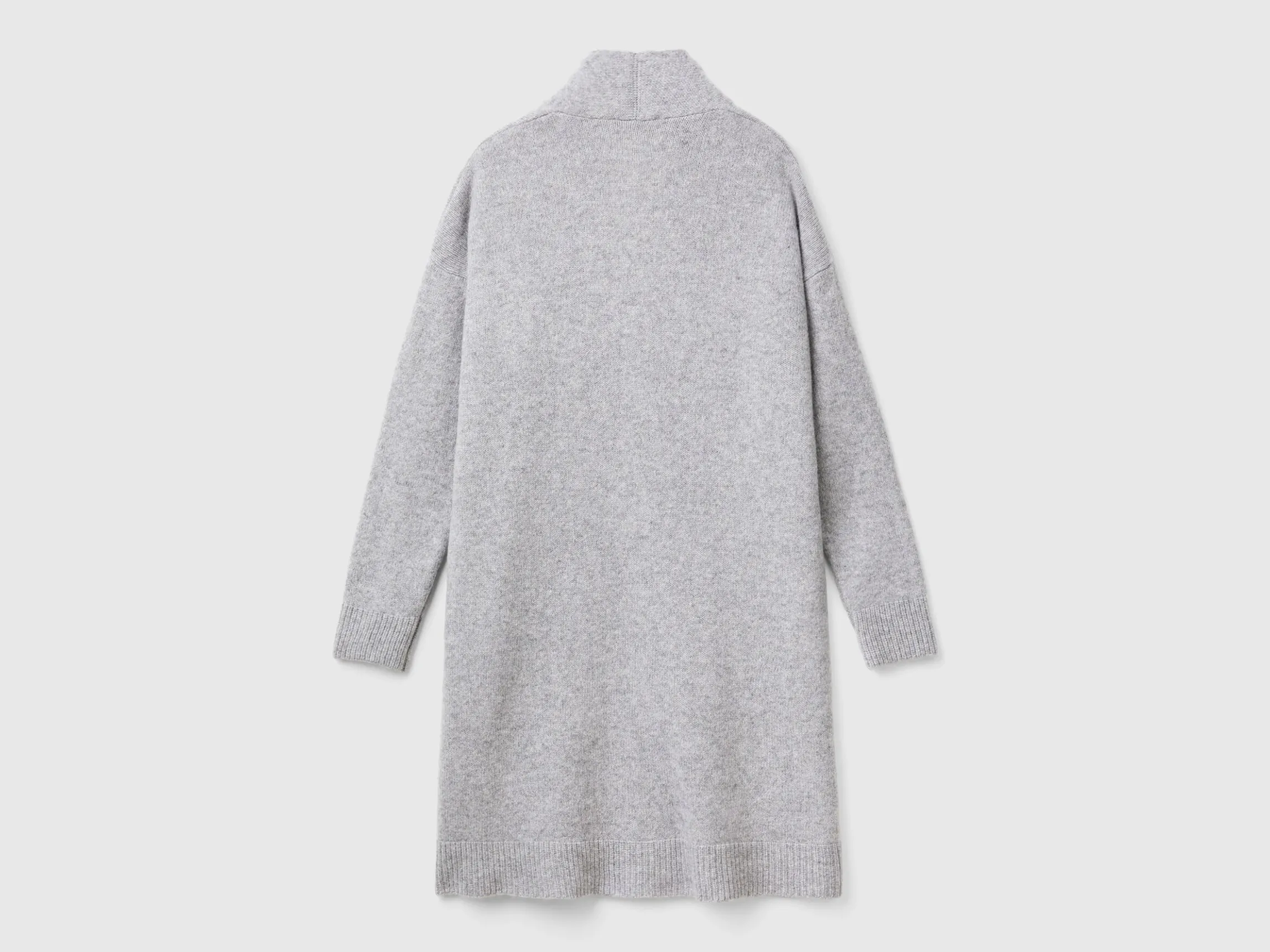 Long cardigan in pure Shetland wool
