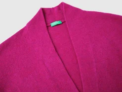 Long cardigan in pure Shetland wool