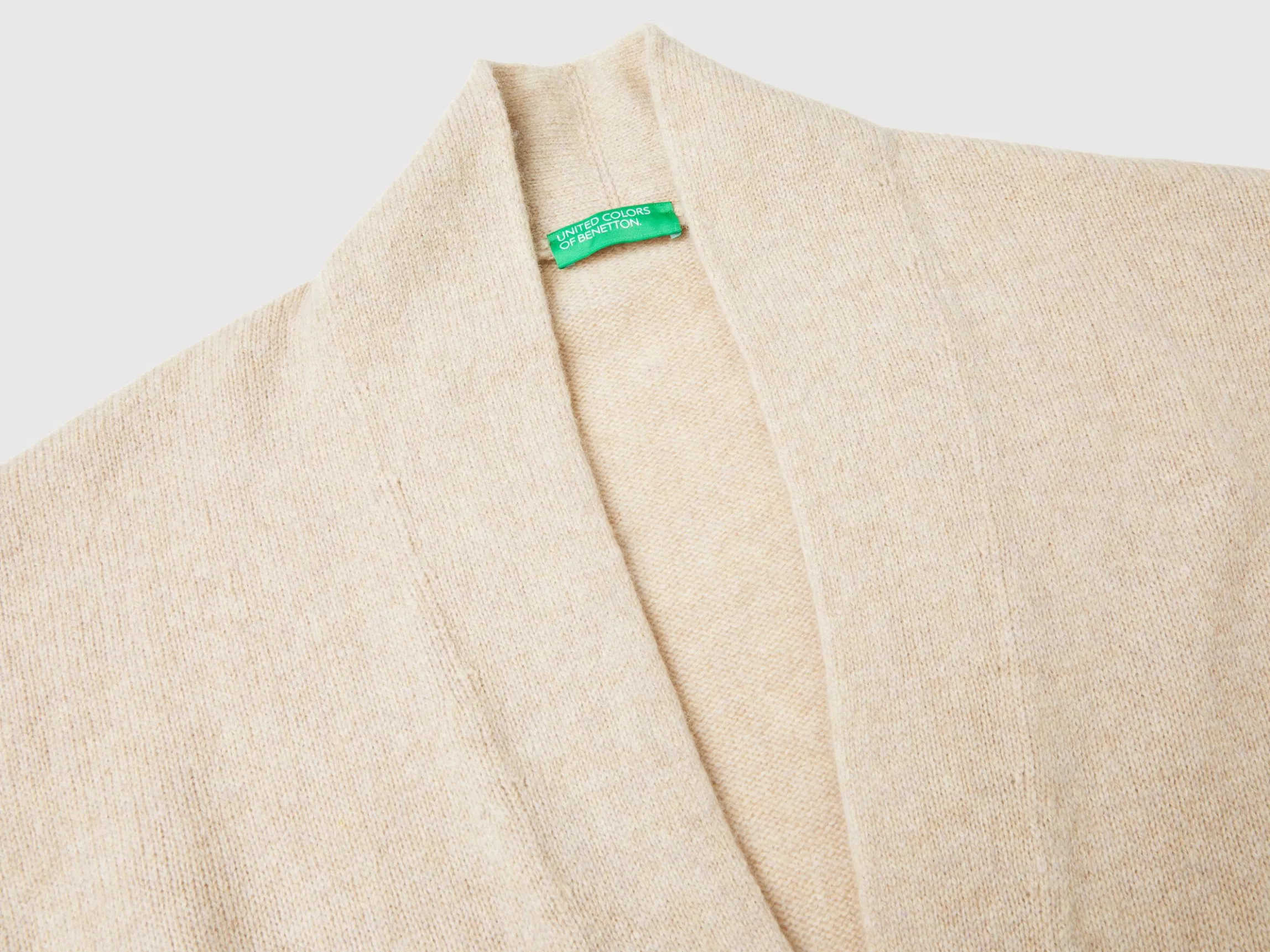 Long cardigan in pure Shetland wool