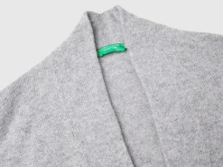 Long cardigan in pure Shetland wool