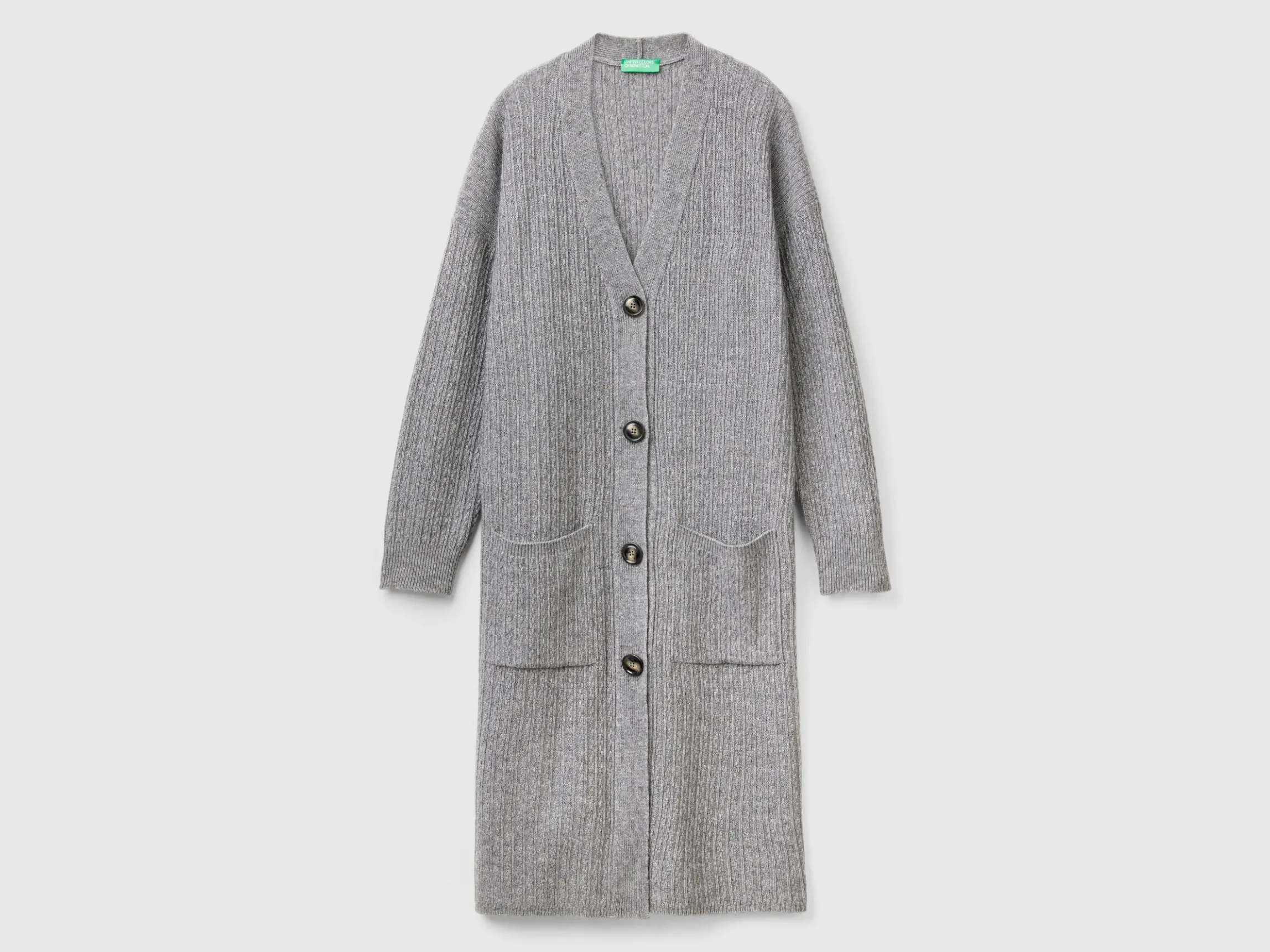 Long cardigan in wool blend