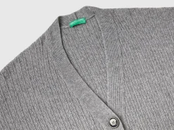 Long cardigan in wool blend