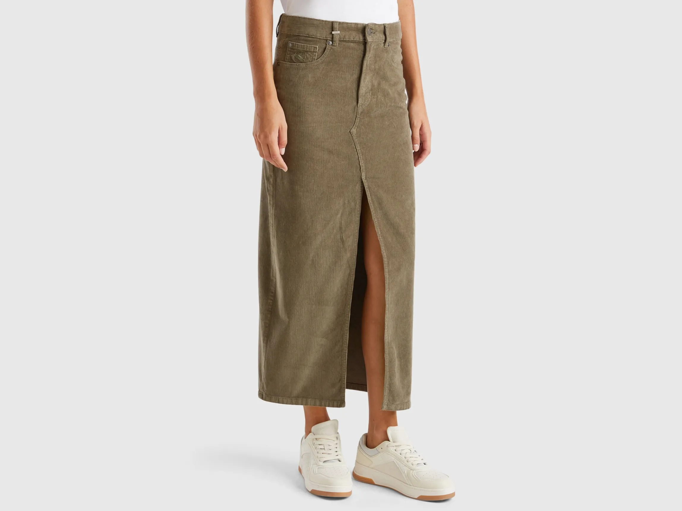 Long corduroy skirt