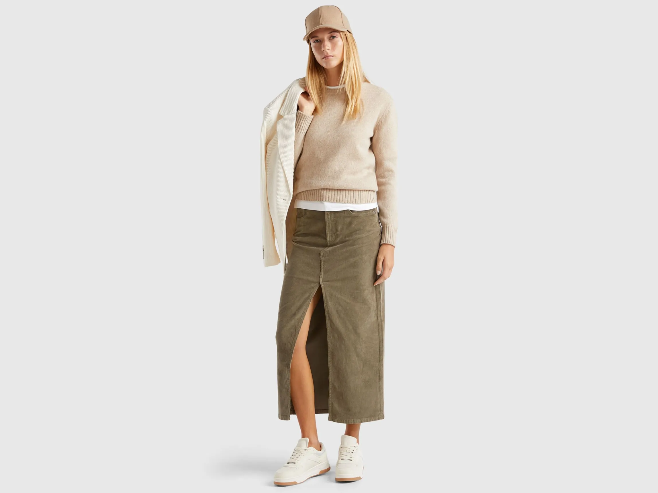 Long corduroy skirt