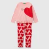 Long fiber cotton heart pyjamas