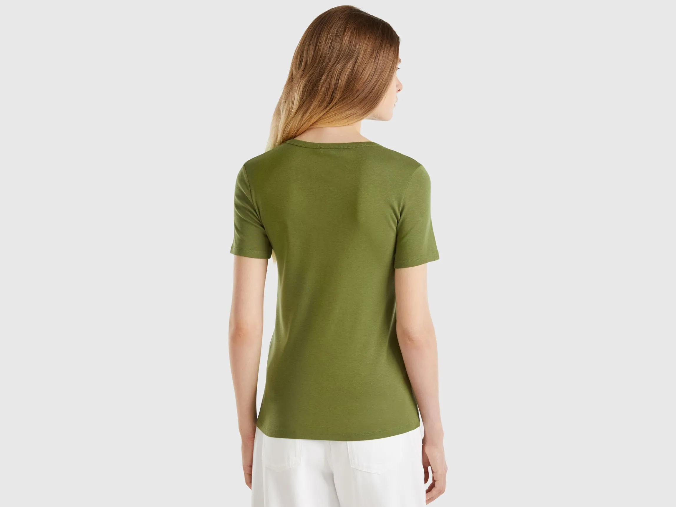 Long fiber cotton t-shirt
