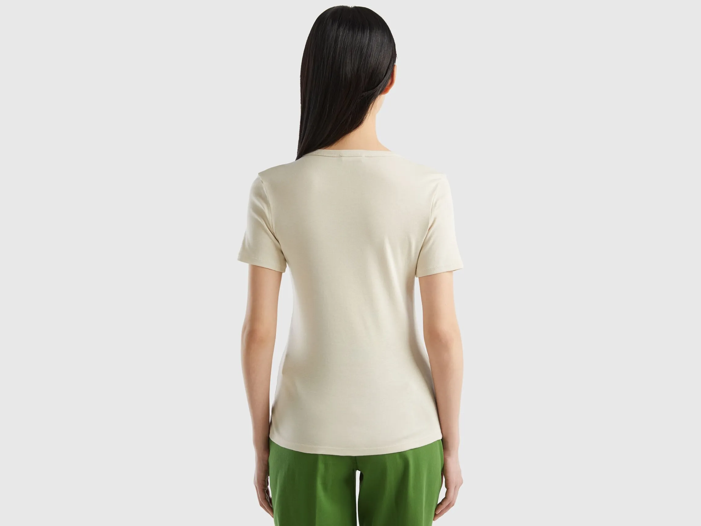 Long fiber cotton t-shirt