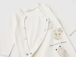 Long jumpsuit with animal print
