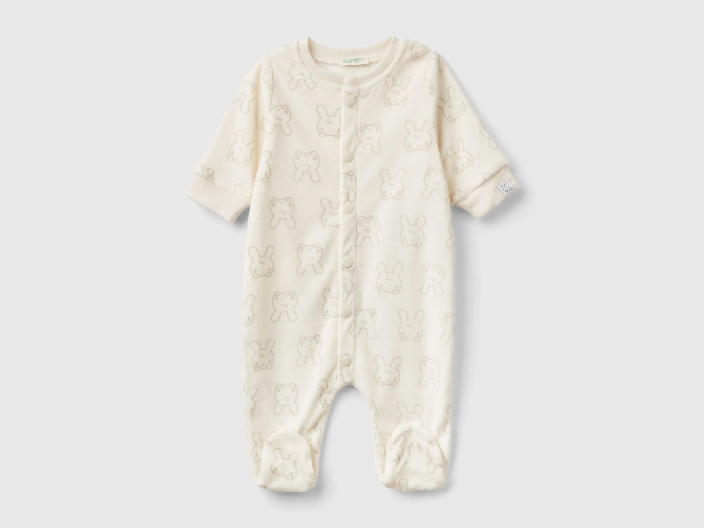 Long onesie with bunny print