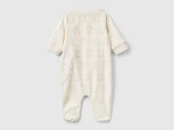 Long onesie with bunny print